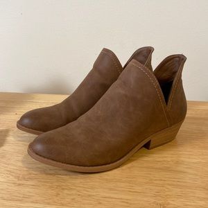 Brown Slip On Booties